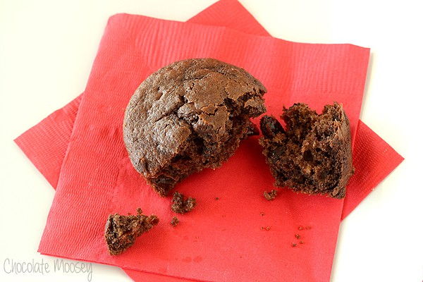 Chocolate-Chocolate Chip Cherry Muffins