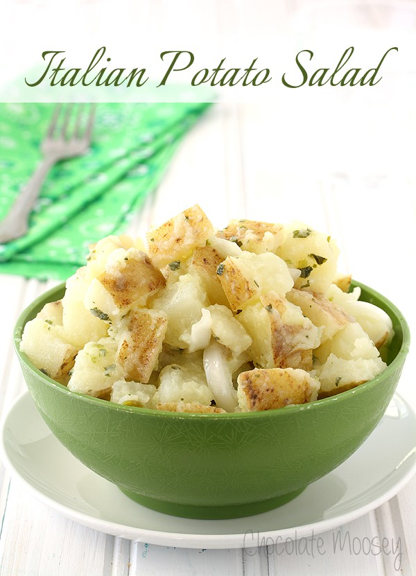 Italian Potato Salad with text