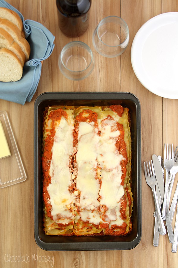 Spinach, Carrot, and Mushroom Lasagna