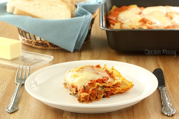 Spinach, Carrot, and Mushroom Lasagna