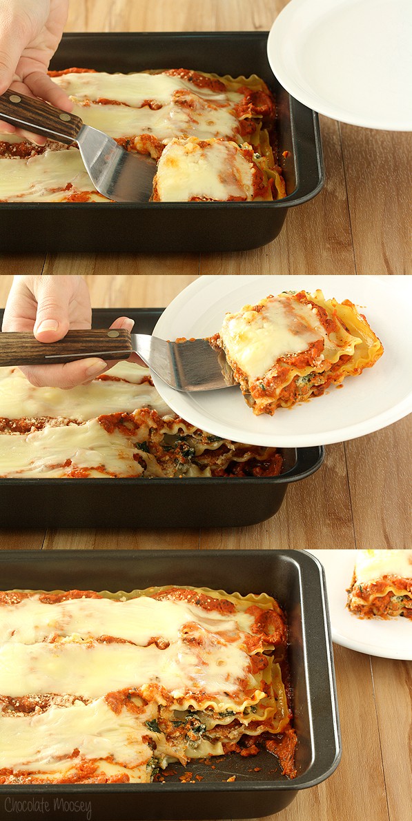 Spinach, Carrot, and Mushroom Lasagna