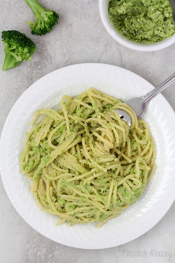 Broccoli Pesto as a pasta sauce