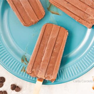 Fudgesicles on a teal plate