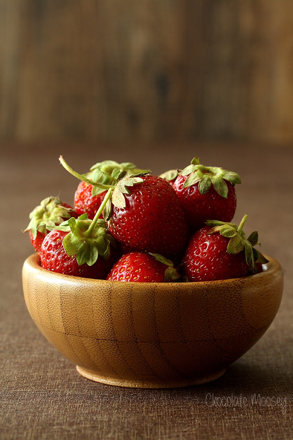 Strawberries for Strawberry Layer Cake from scratch