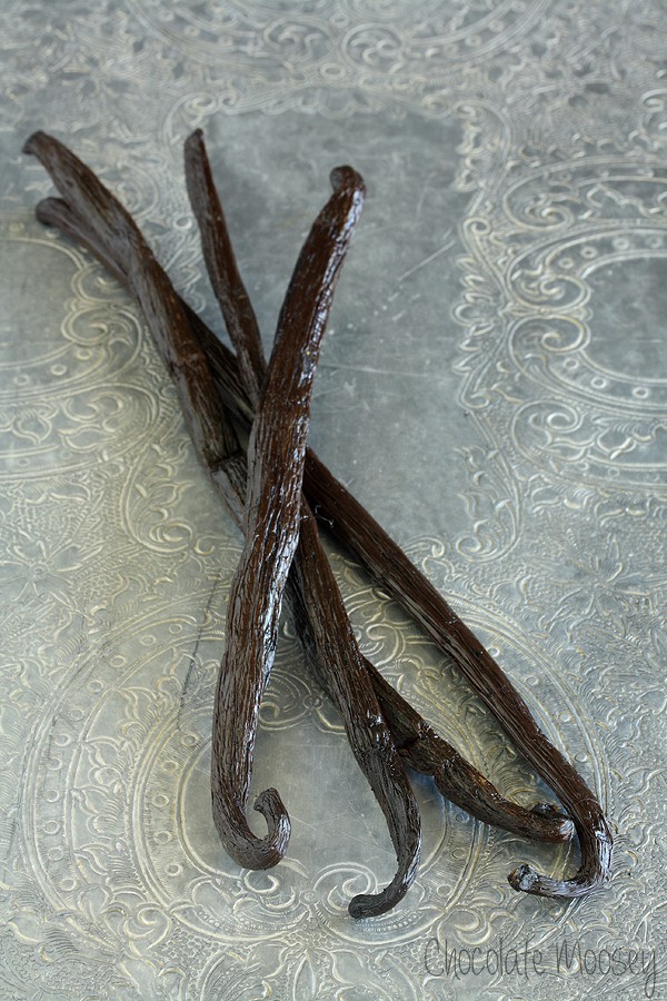 Vanilla Beans on a silver tray