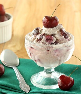 Cherry Almond Coconut Ice Cream