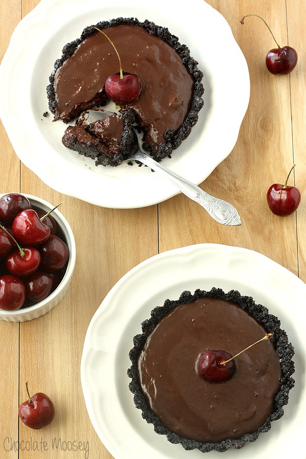 No Bake Chocolate Cherry Tartlets 