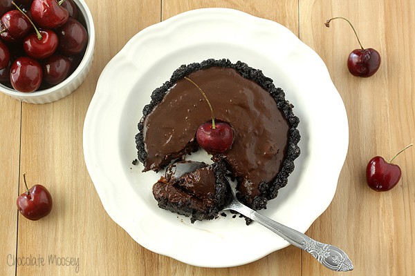 No Bake Chocolate Cherry Tartlets