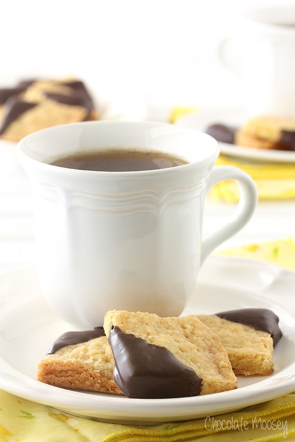 Chocolate-Dipped Orange Shortbread Cookies