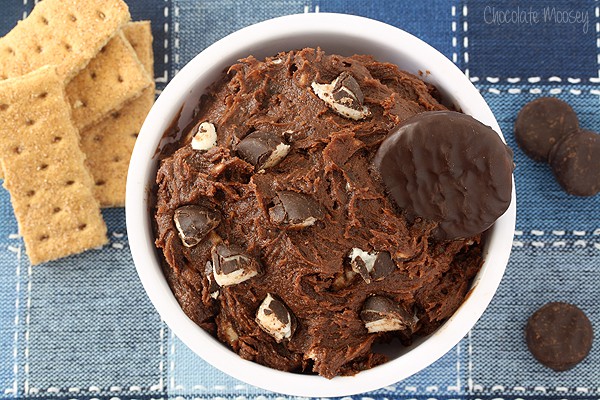 Peppermint Patty Cookie Dough Dip - egg free and no bake