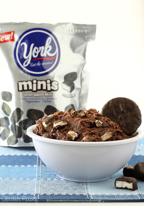 Peppermint Patty Cookie Dough Dip made with YORK MINIS