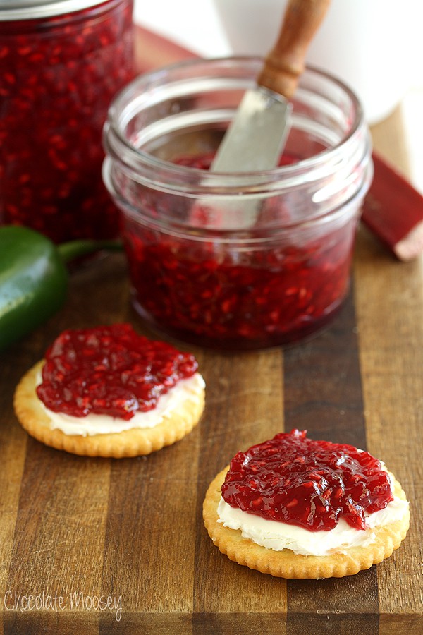 Small Batch Raspberry Rhubarb Jalapeno Jam Without Pectin