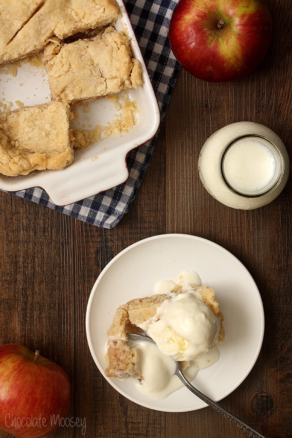 Apple Half Slab Pie With Buttermilk Ice Cream