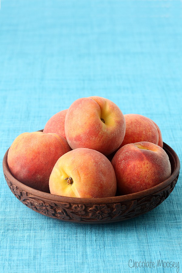 Bowl of peaches for peaches and cream ice cream