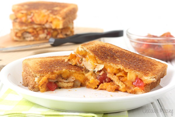 Salsa Chicken Grilled Cheese Sandwiches for an easy weeknight dinner