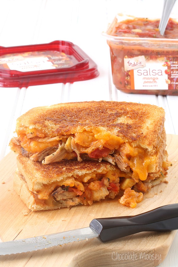 Salsa Chicken Grilled Cheese Sandwiches for an easy weeknight dinner