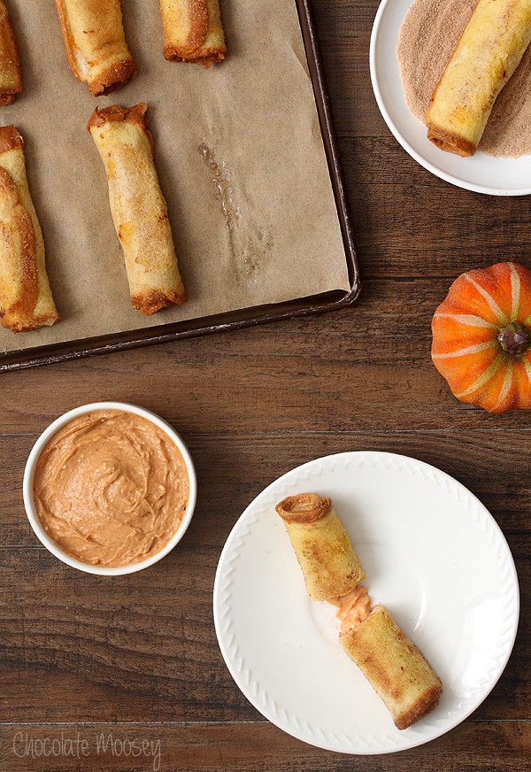 Pumpkin Cheesecake French Toast Roll Ups with Pumpkin Spice Dipping Sauce