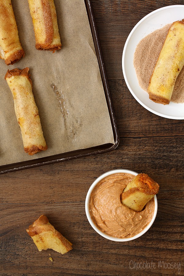 Pumpkin Cheesecake French Toast Roll Ups with Pumpkin Spice Dipping Sauce