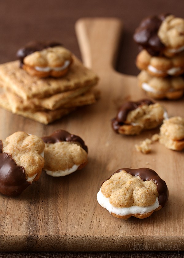 S'mores Spritz Sandwich Cookies