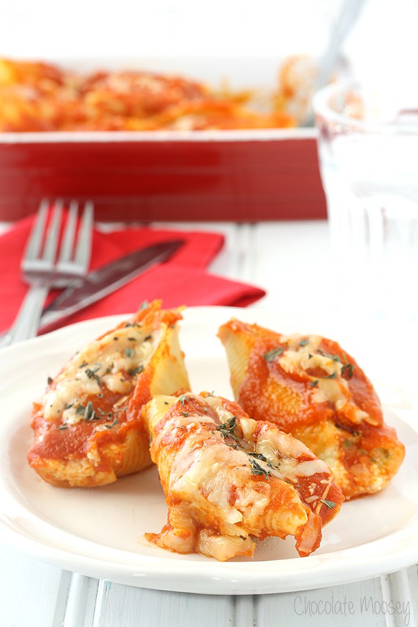 Three-Cheese Stuffed Shells For Two