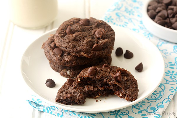 Double Chocolate Coconut Cookies (Egg Free)