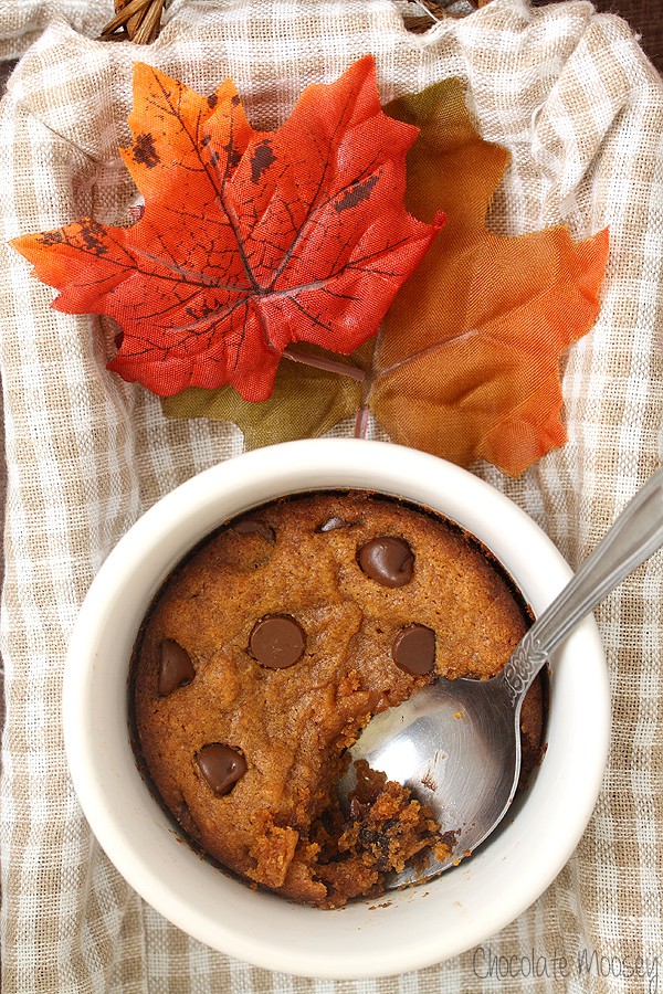 Single Serving Pumpkin Chocolate Chip Cookie