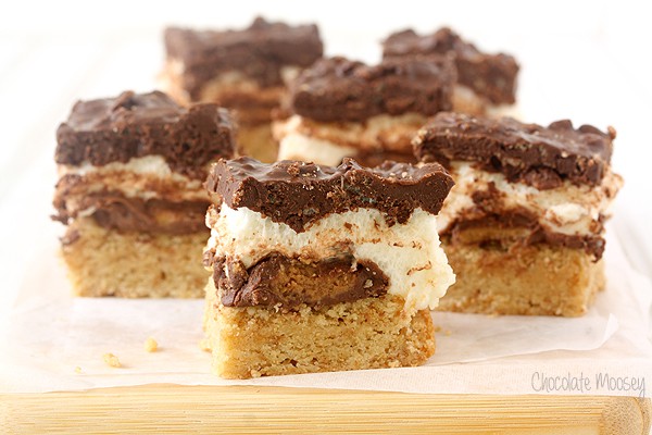 S'mores Peanut Butter Cup Crunch Bars