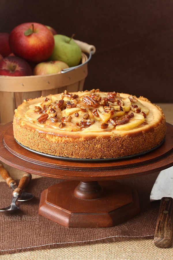 Caramel Apple Pecan Cheesecake