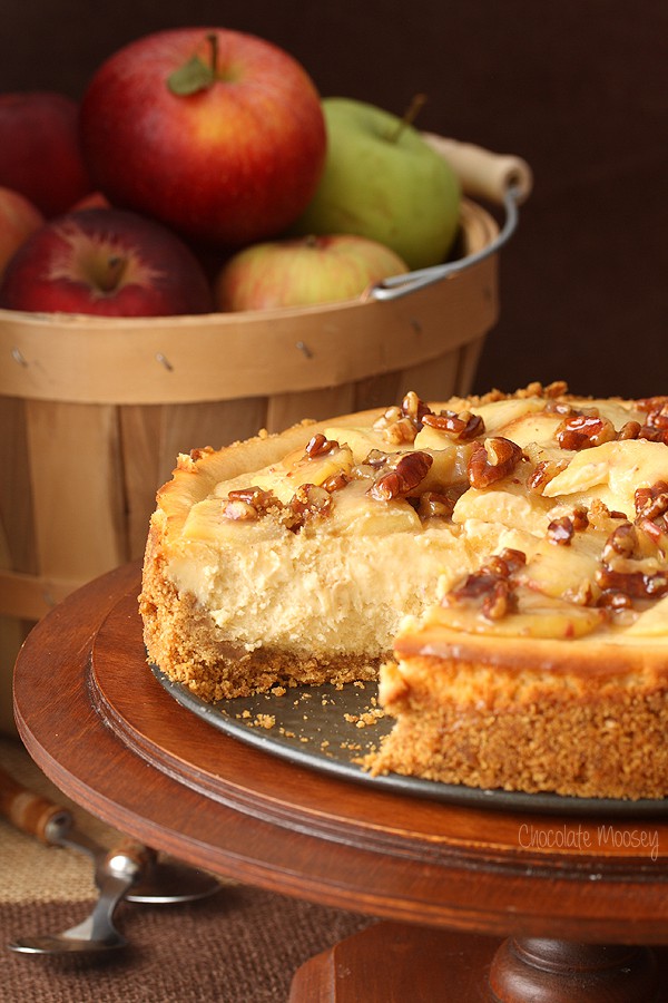 Caramel Apple Pecan Cheesecake