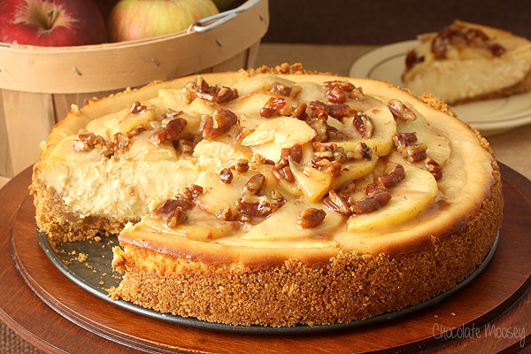 Caramel Apple Pecan Cheesecake