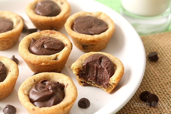 Fudge Filled Chocolate Chip Cookie Cups makes several dozen cookies at once