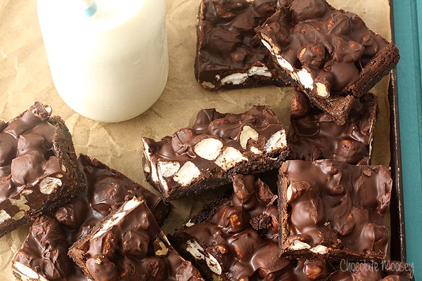 Rocky Road Cookie Fudge Bars