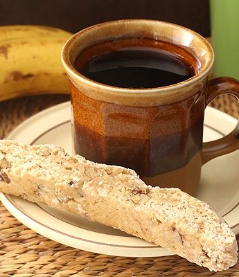 Banana Walnut Biscotti to use up overripe bananas