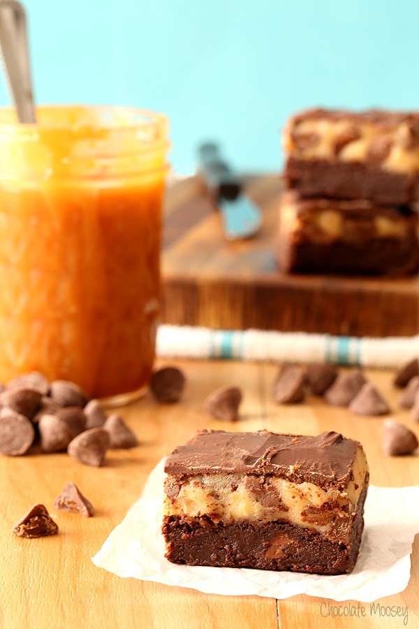 Caramel Chocolate Chip Cookie Dough Brownies