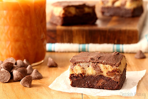 Caramel Chocolate Chip Cookie Dough Brownies