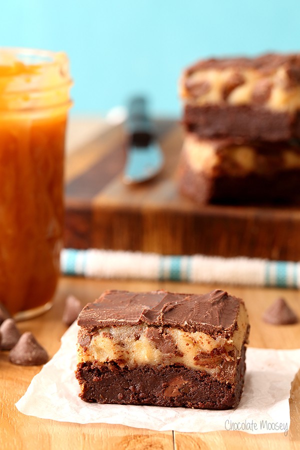 Caramel Chocolate Chip Cookie Dough Brownies