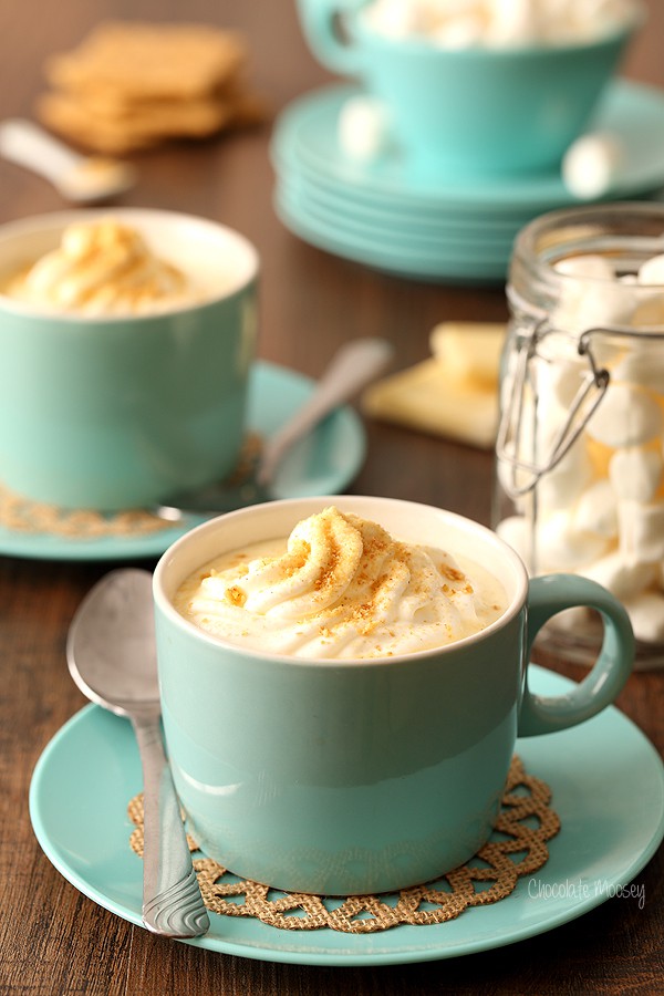 Cheesecake Hot Chocolate with white chocolate and cream cheese