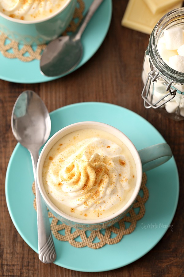 Cheesecake Hot Chocolate with white chocolate and cream cheese