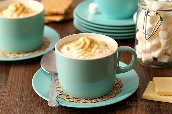 Cheesecake Hot Chocolate with white chocolate and cream cheese