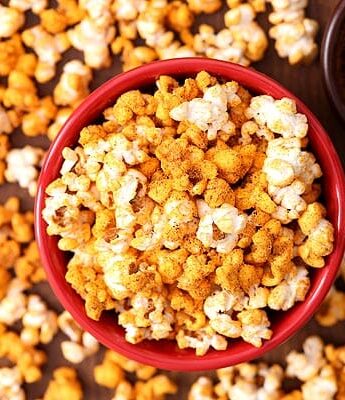 Chili Cheese Popcorn that tastes like chili cheese fries but healthier