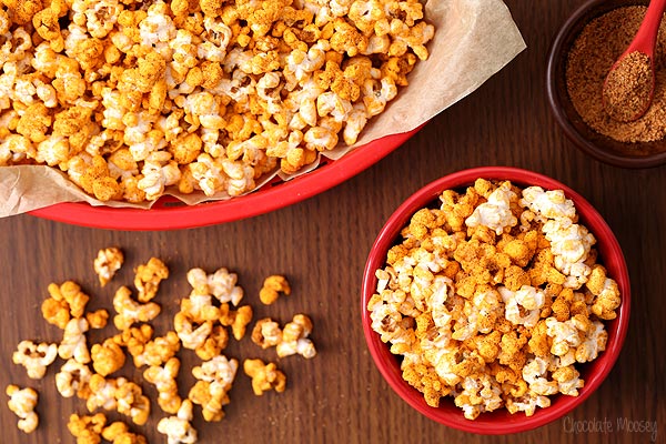 Chili Cheese Popcorn that tastes like chili cheese fries but healthier