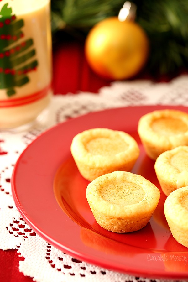 Eggnog Filled Sugar Cookie Cups from scratch