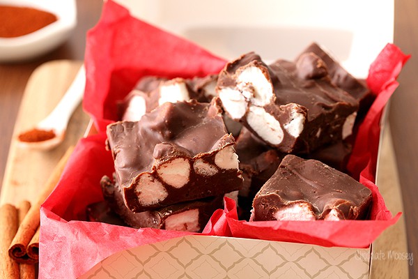 Mexican Hot Chocolate Fudge made with sweetened condensed milk