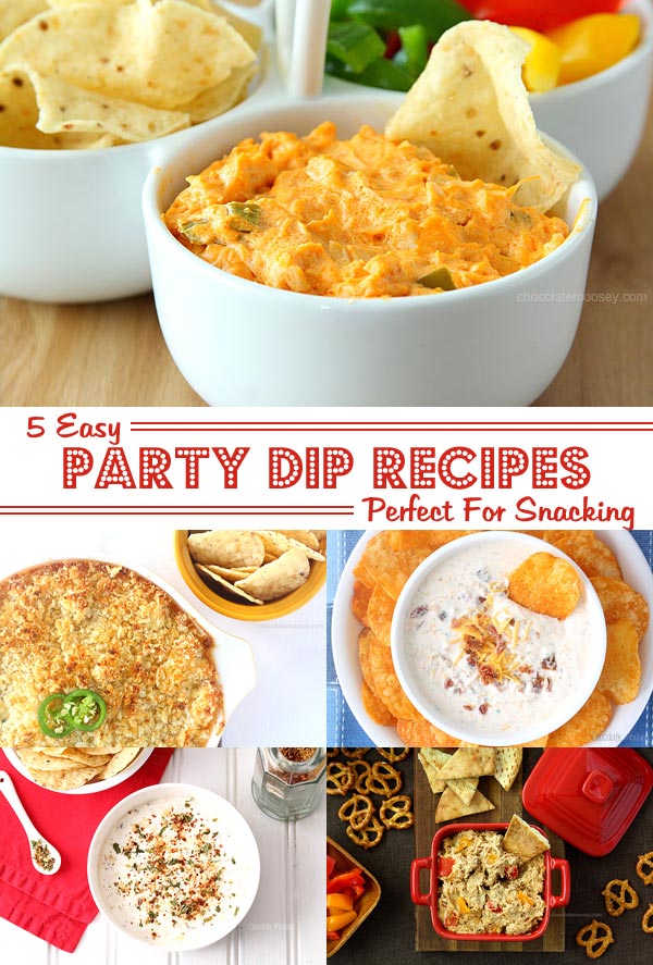 5 Easy Party Dip Recipes for Game Day, tailgating, and more