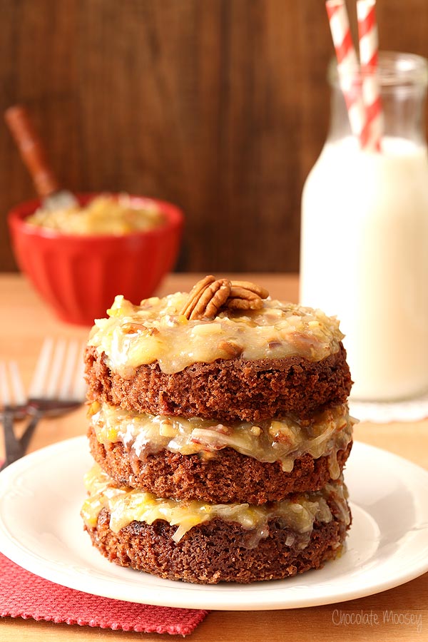 Mini German Chocolate Cake For Two