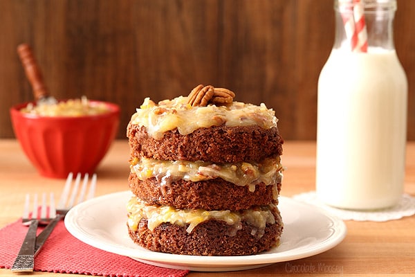 Mini German Chocolate Cake For Two