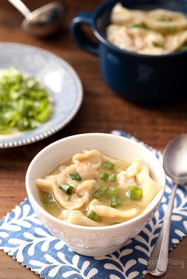 Pork Wonton Soup for Chinese dinner at home