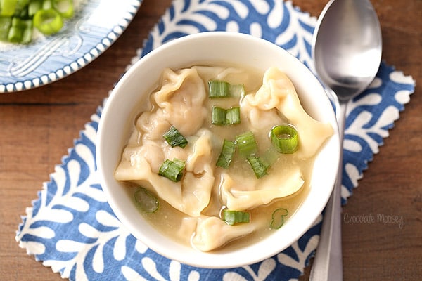 Pork Wonton Soup for Chinese dinner at home