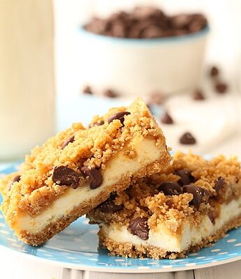 Chocolate Chip Cookie Dough Cheesecake Bars