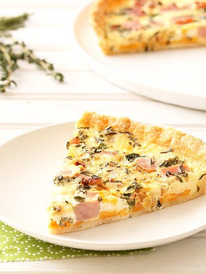 Ham and Herb Quiche for brunch